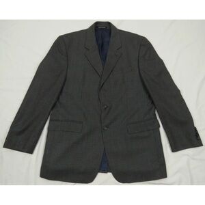 Lauren Ralph Lauren LRL Wool Silk Check 2 Button Blazer Sport Coat Jacket 40 R